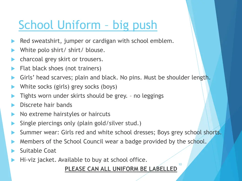 school uniform big push