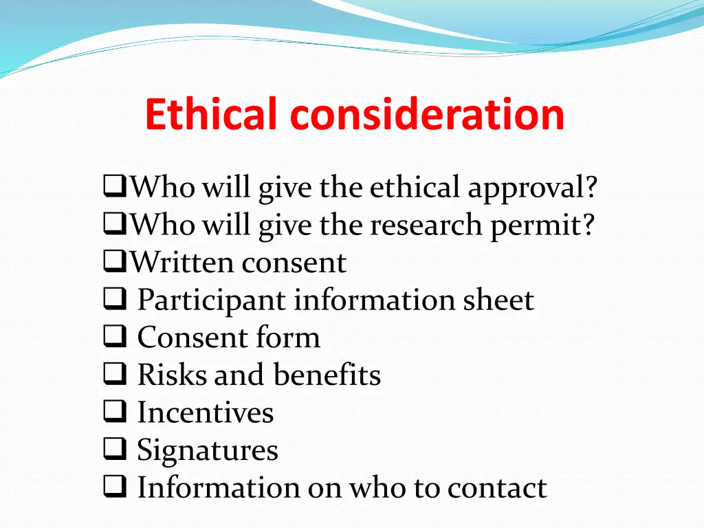 ethical consideration
