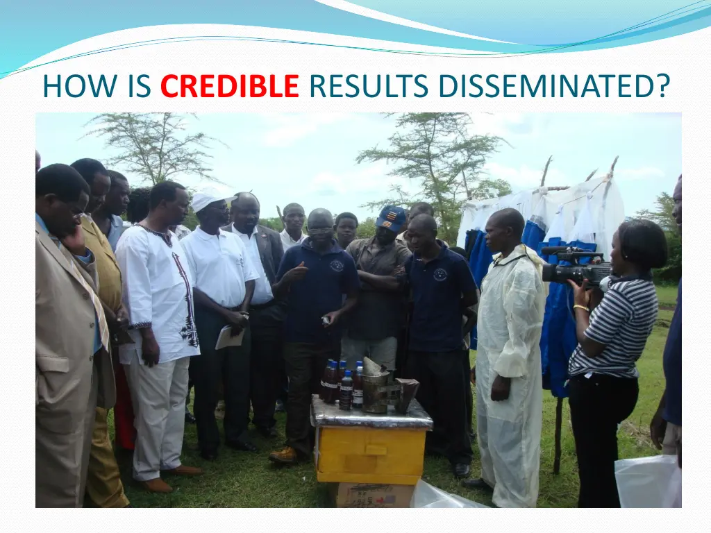 how is credible results disseminated