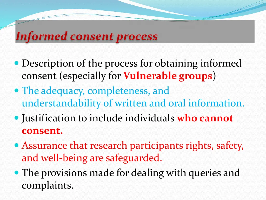 informed consent process