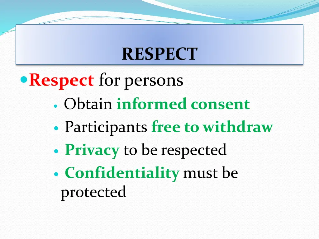 respect