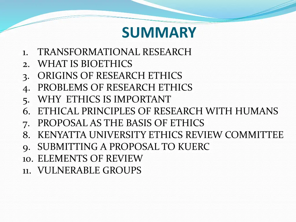 summary