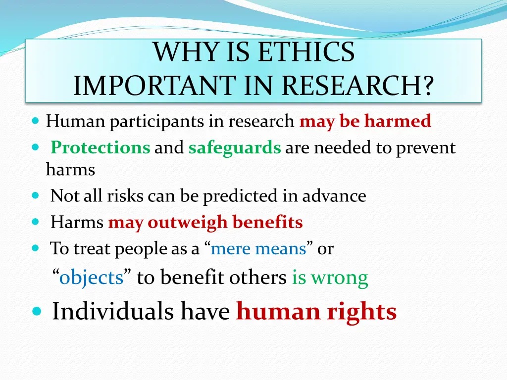 why is ethics important in research
