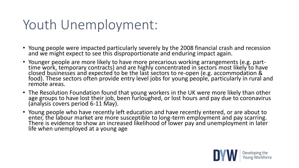 youth unemployment