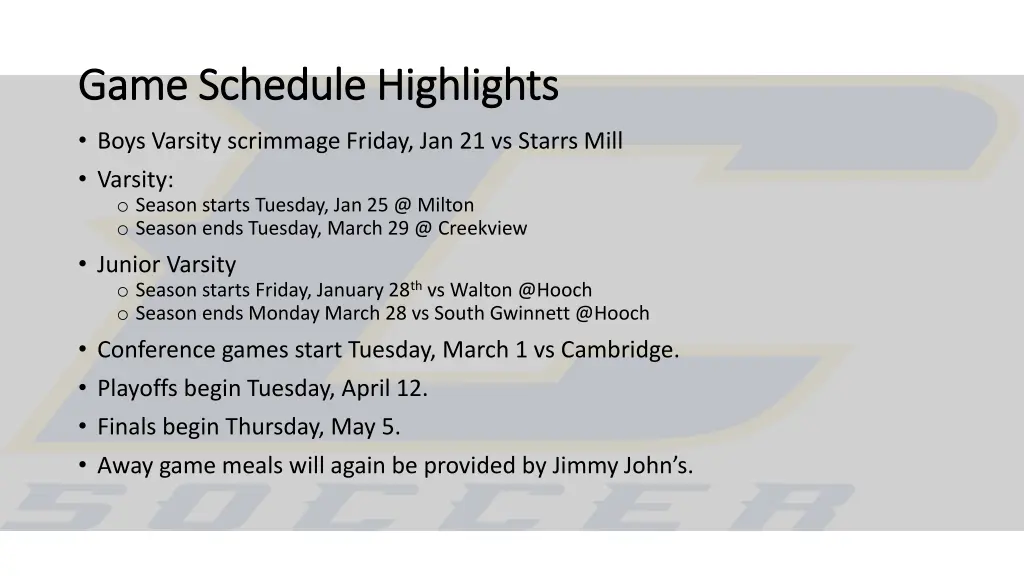 game schedule highlights game schedule highlights