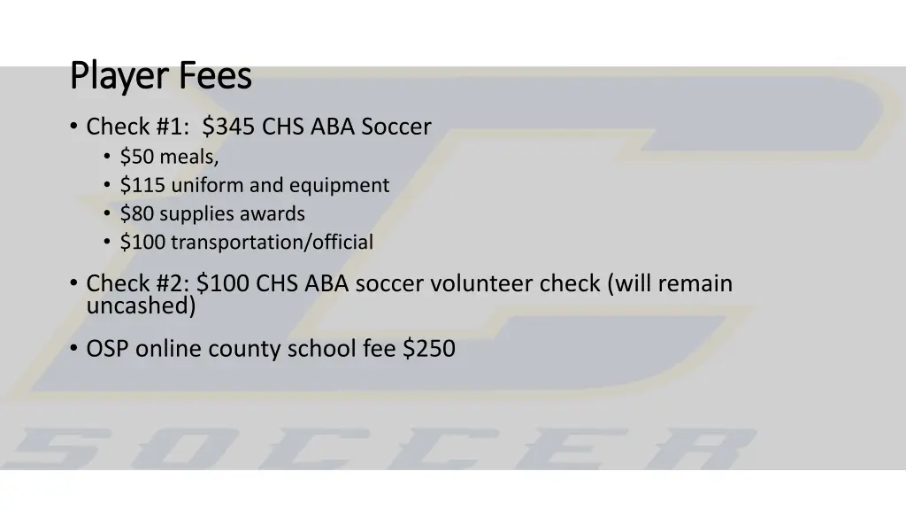 player fees player fees check