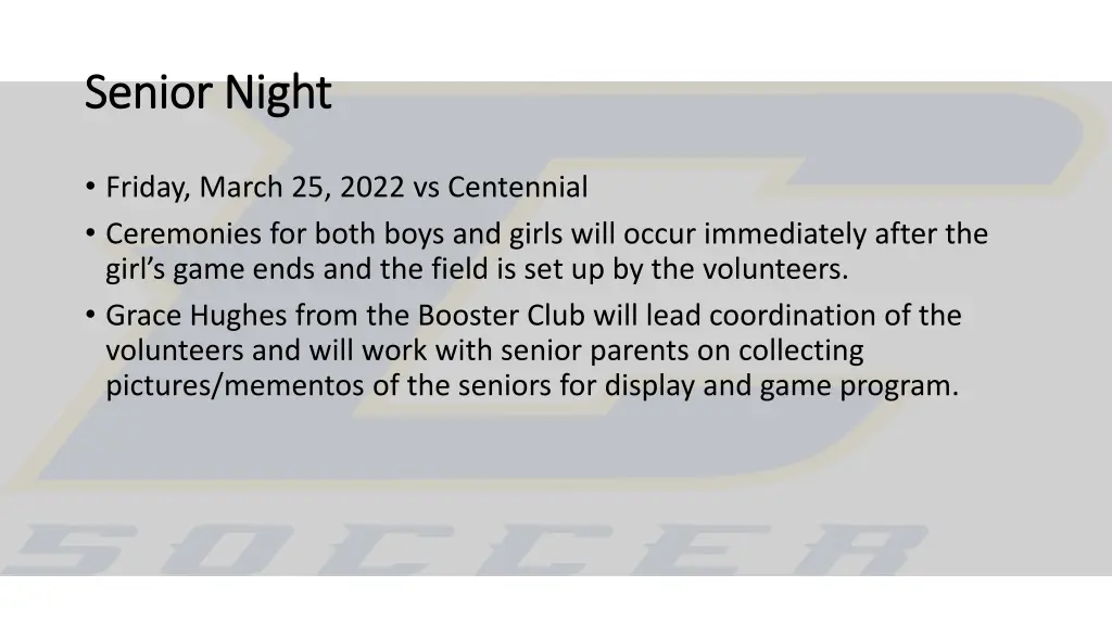 senior night senior night