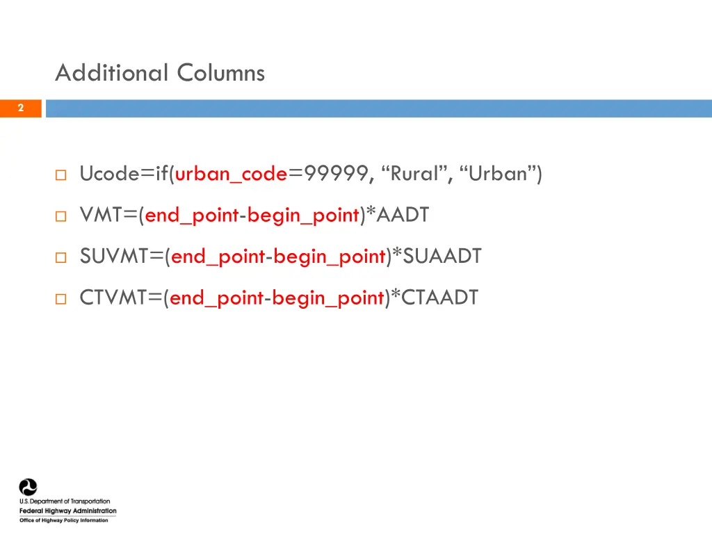 additional columns