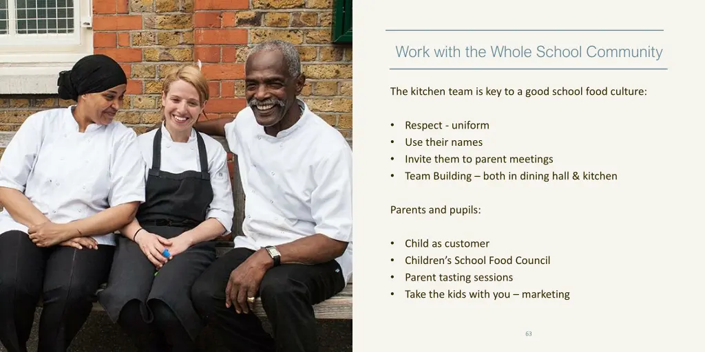 work with the whole school community