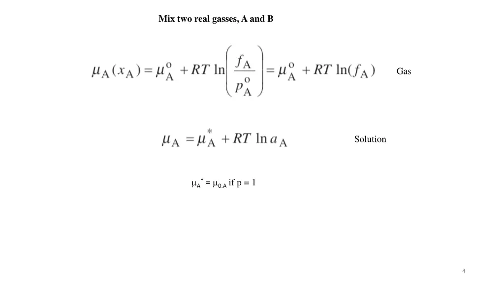 mix two real gasses a and b