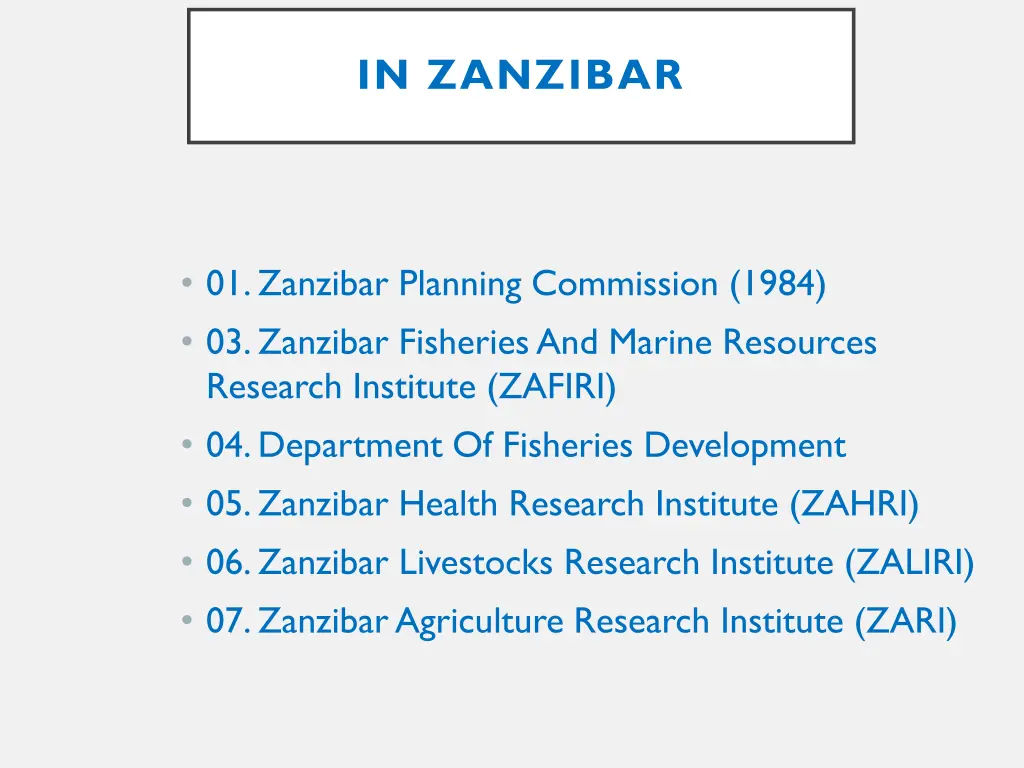 in zanzibar