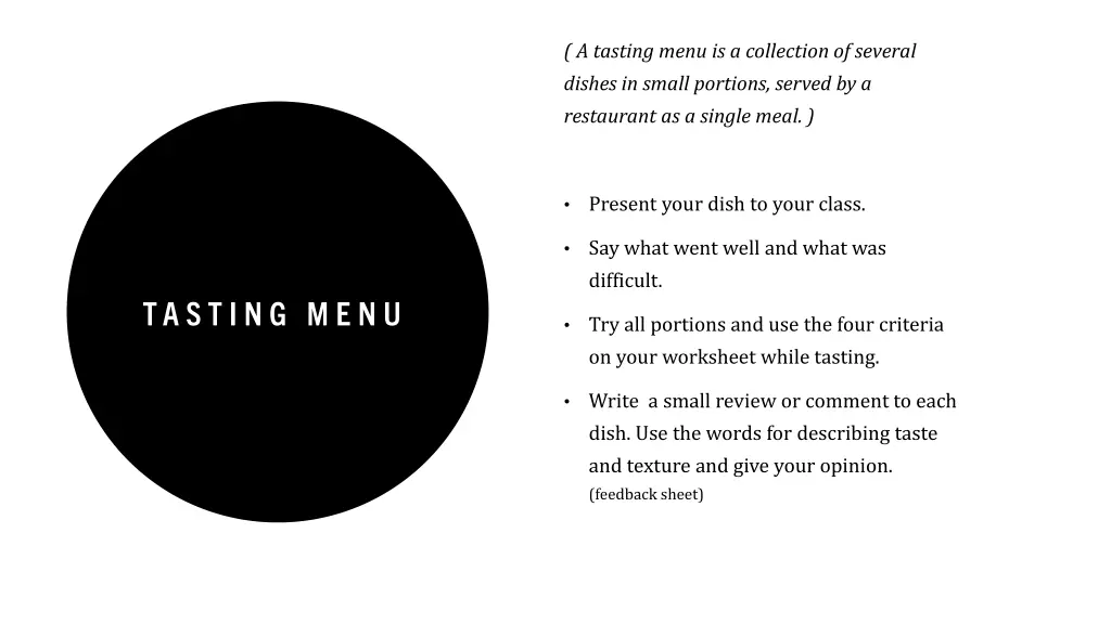 a tasting menu is a collection of several dishes