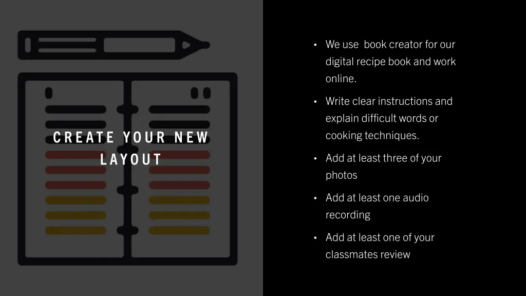 we use book creator for our digital recipe book