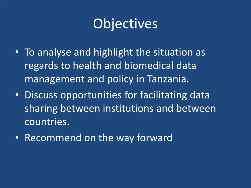 objectives