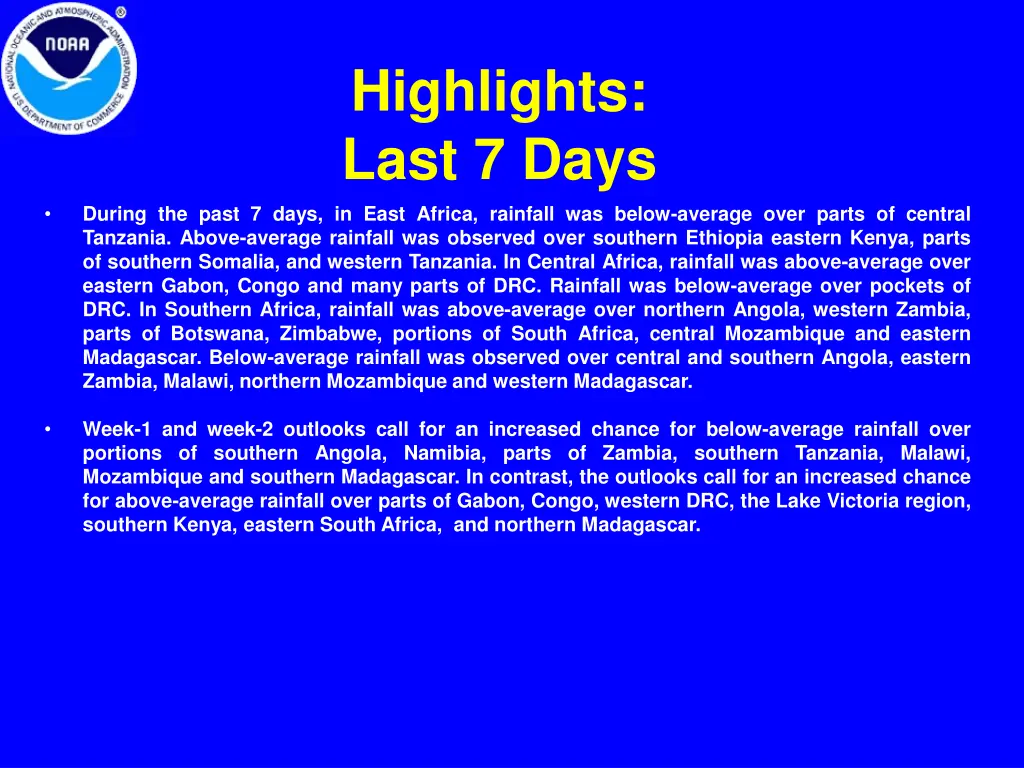 highlights last 7 days