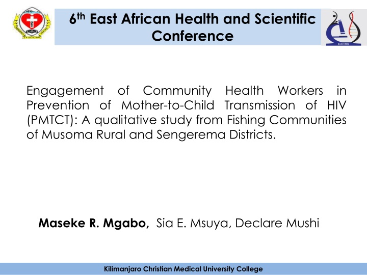6 th east african health and scientific conference