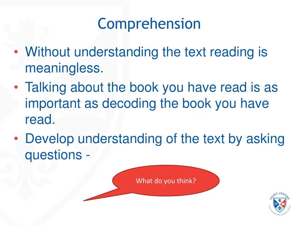 comprehension