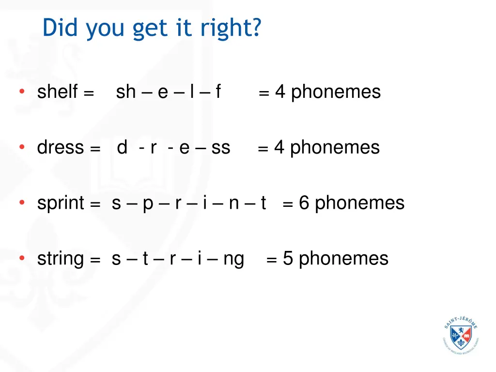 did you get it right