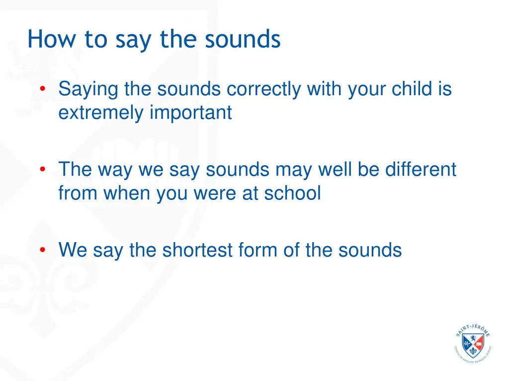 how to say the sounds