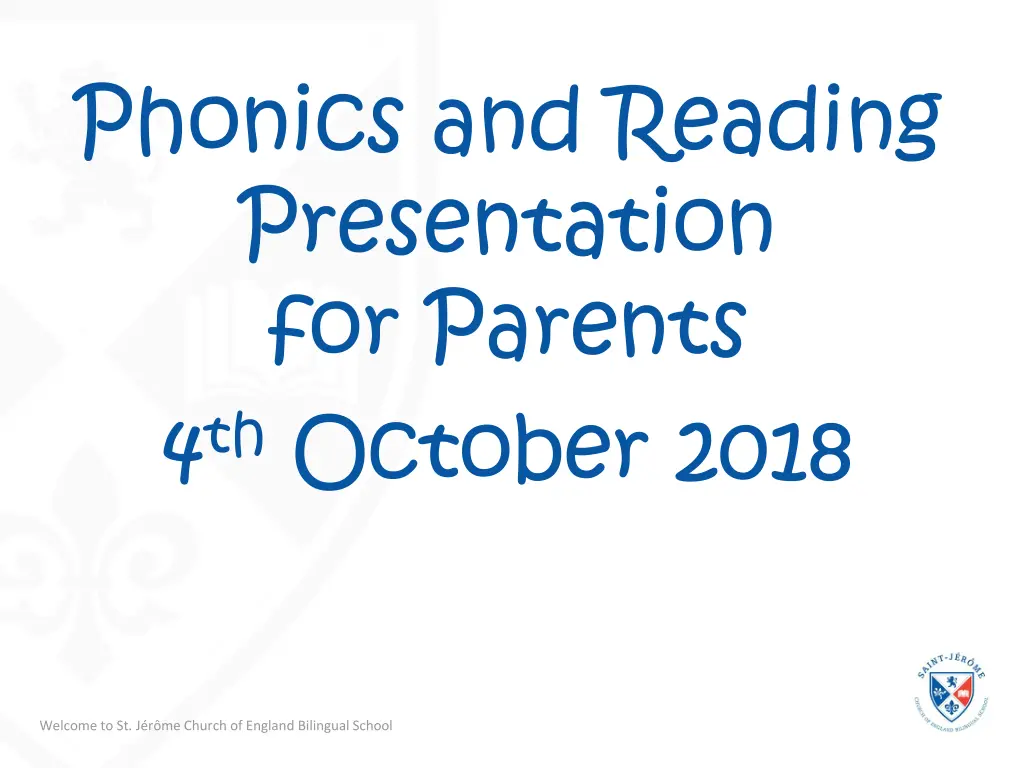 phonics and reading presentation for parents
