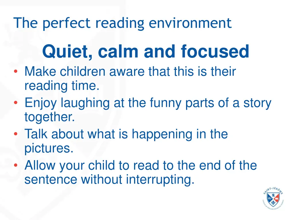 the perfect reading environment