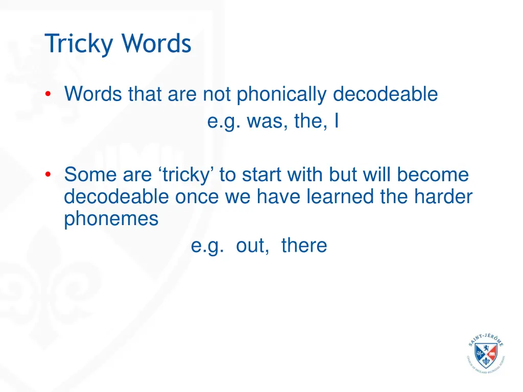 tricky words
