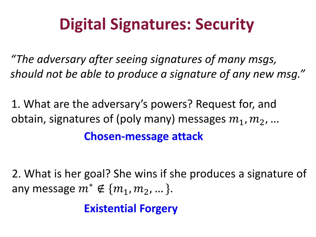 digital signatures security