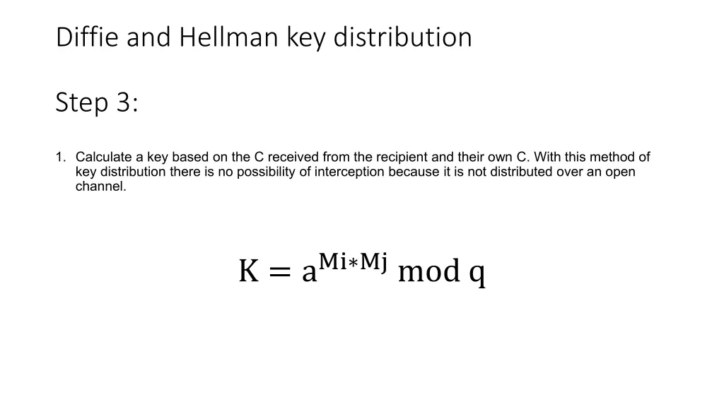 diffie and hellman key distribution 2