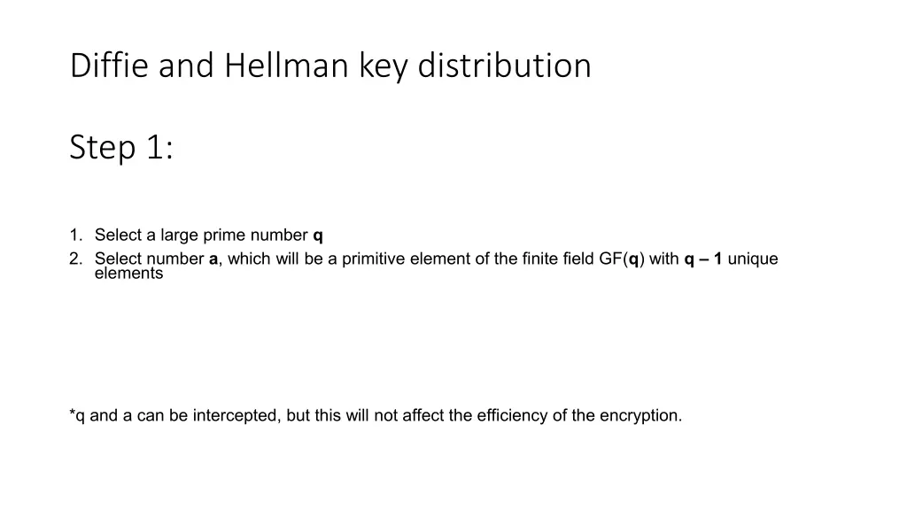 diffie and hellman key distribution