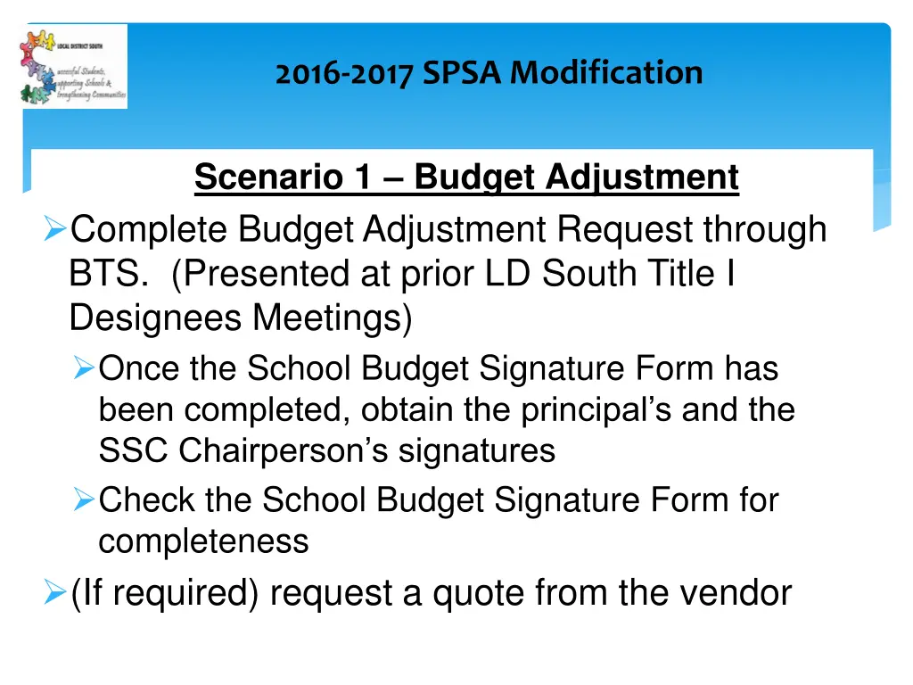 2016 2017 spsa modification