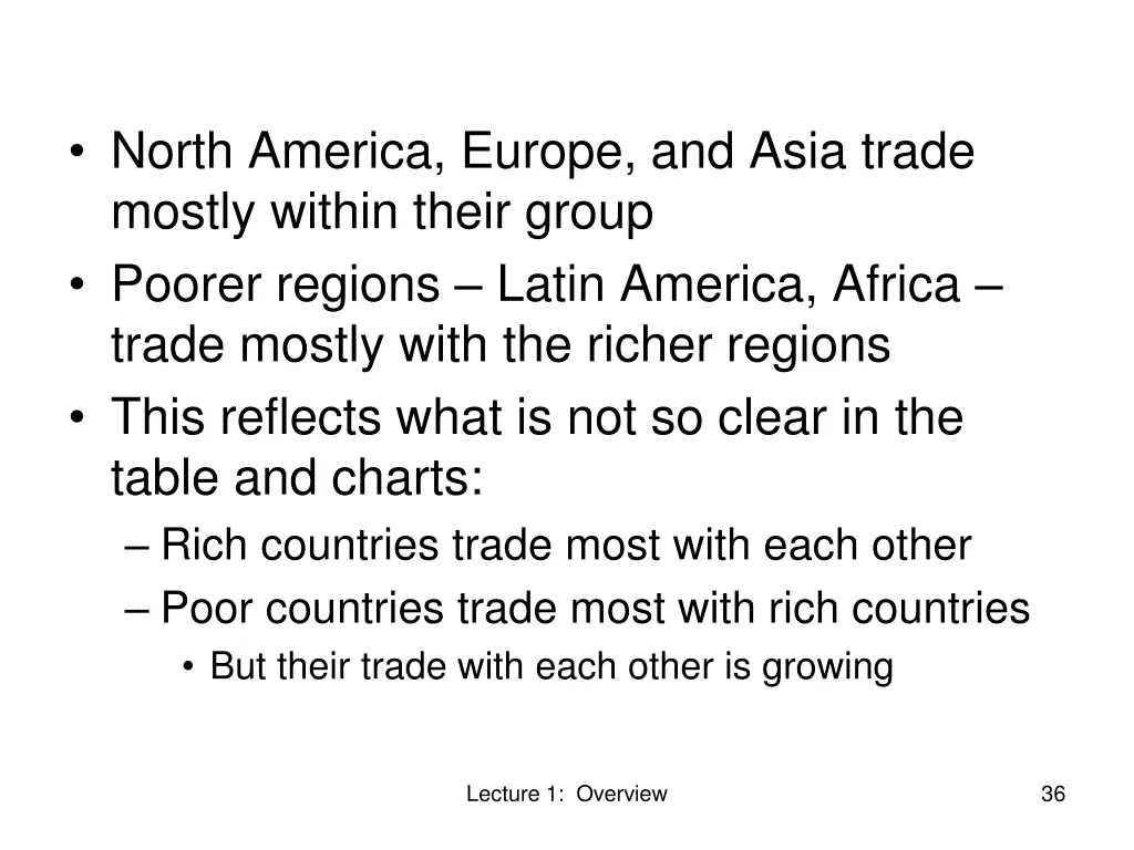 north america europe and asia trade mostly within