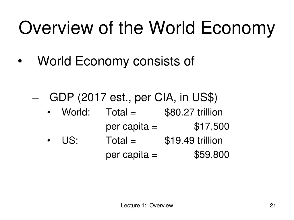 overview of the world economy 5