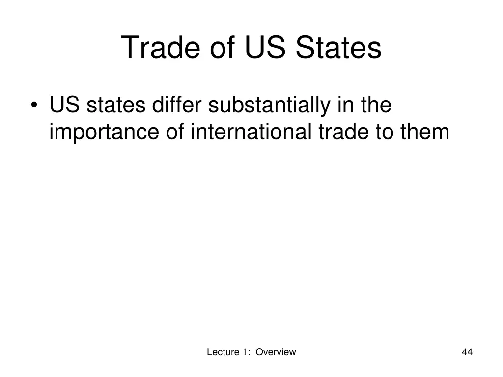 trade of us states