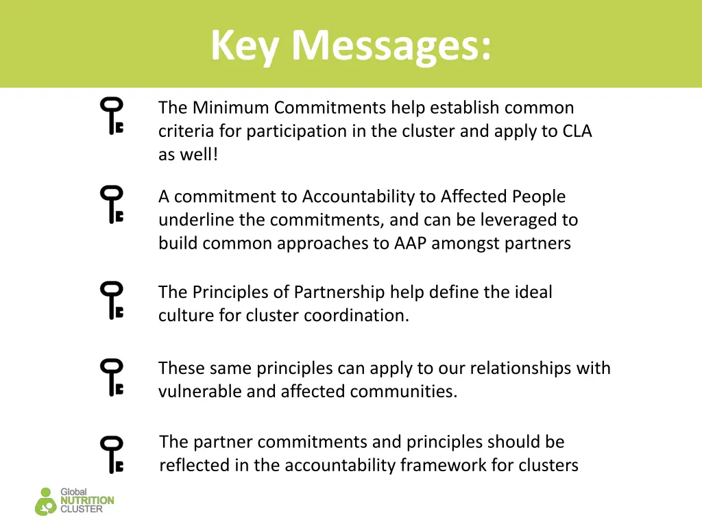 key messages