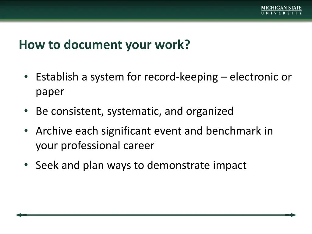 how to document your work