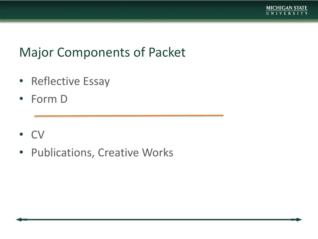 major components of packet
