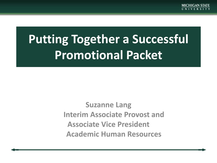 putting together a successful promotional packet