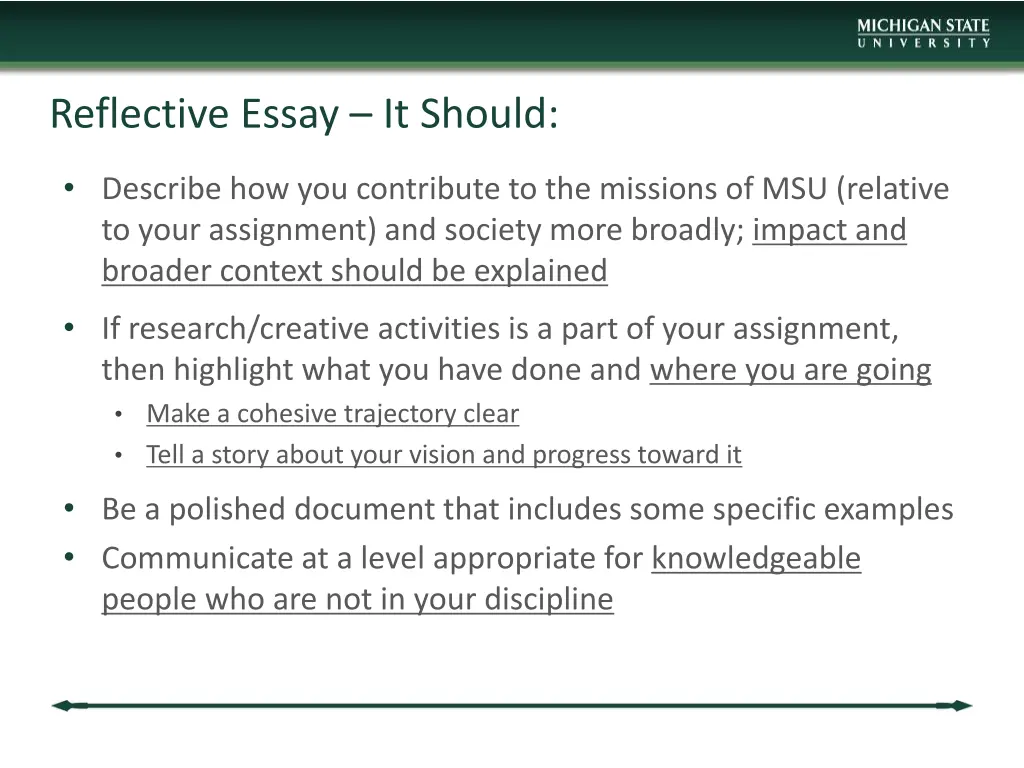 reflective essay it should