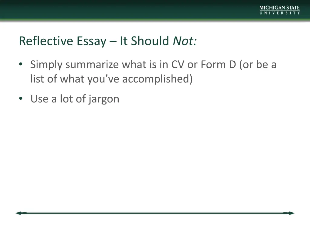 reflective essay it should not