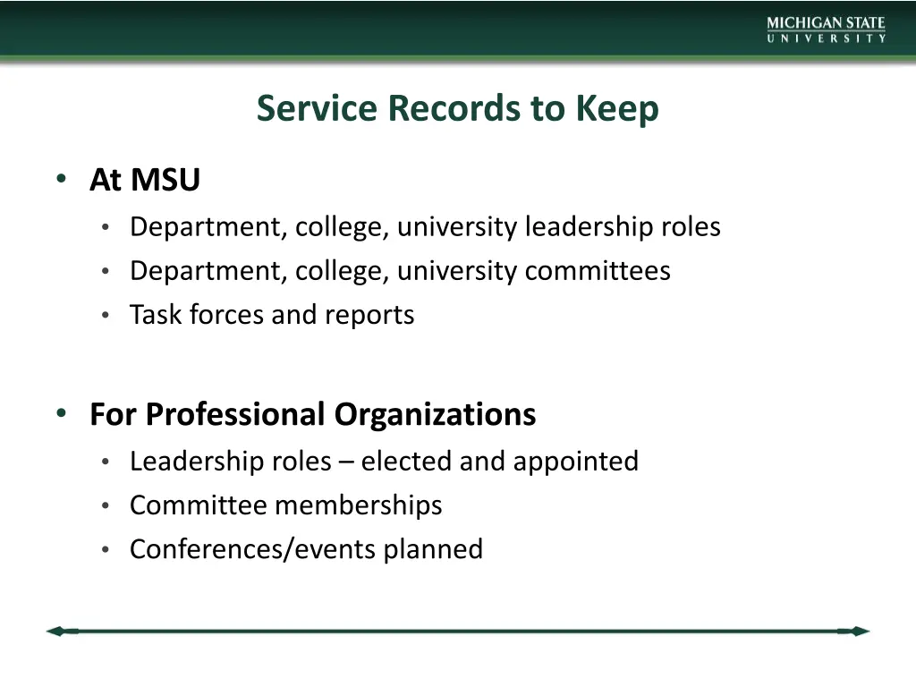 service records to keep