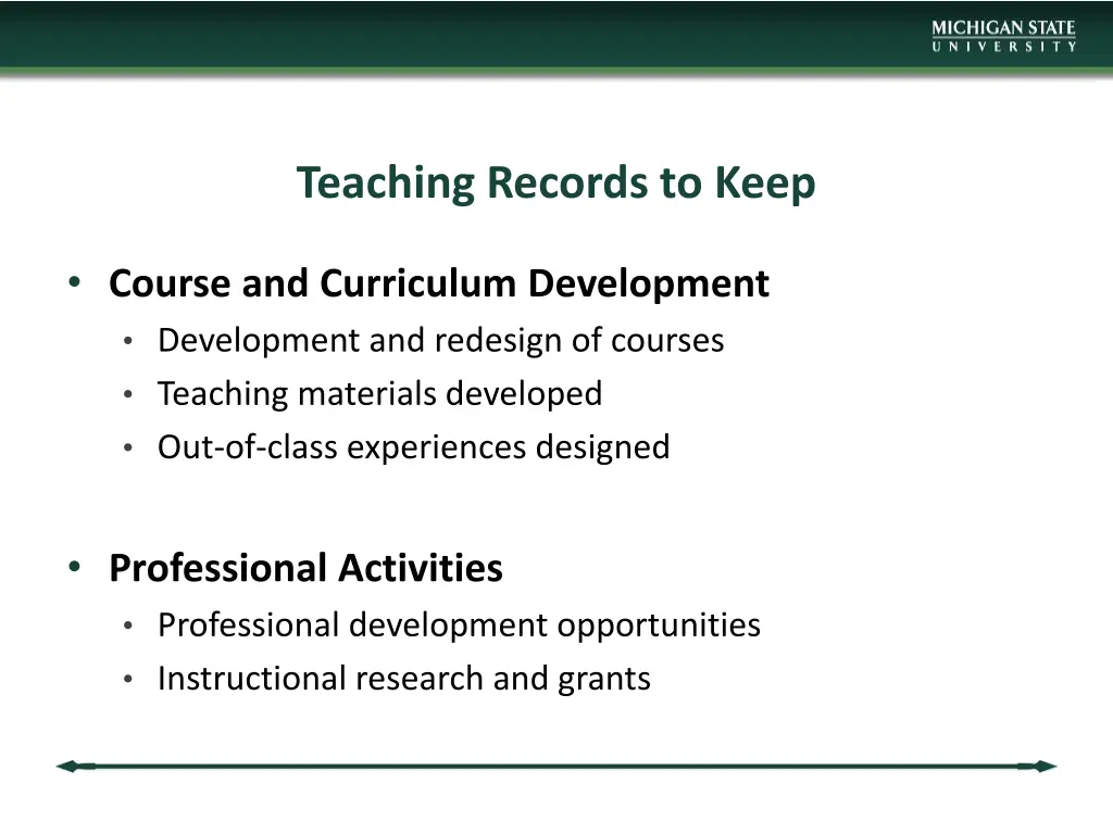 teaching records to keep 1