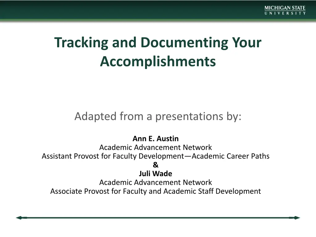 tracking and documenting your accomplishments