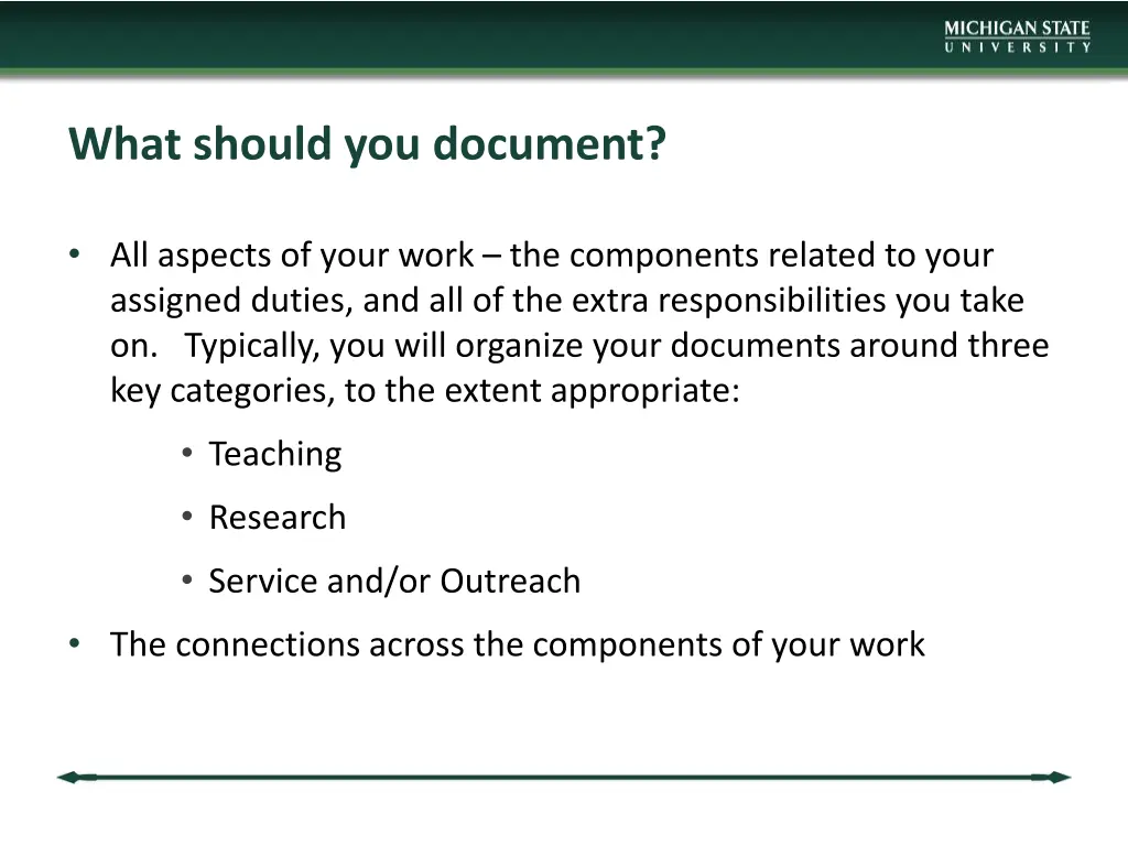 what should you document