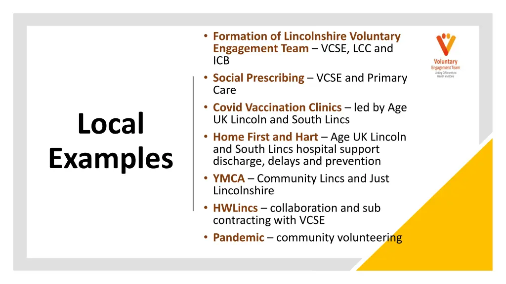 formation of lincolnshire voluntary engagement