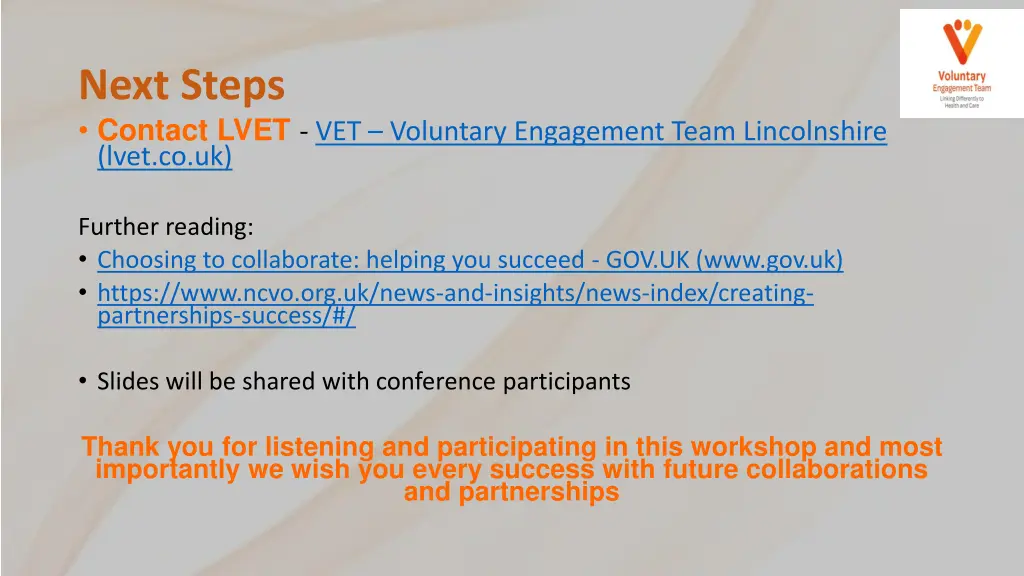 next steps contact lvet vet voluntary engagement