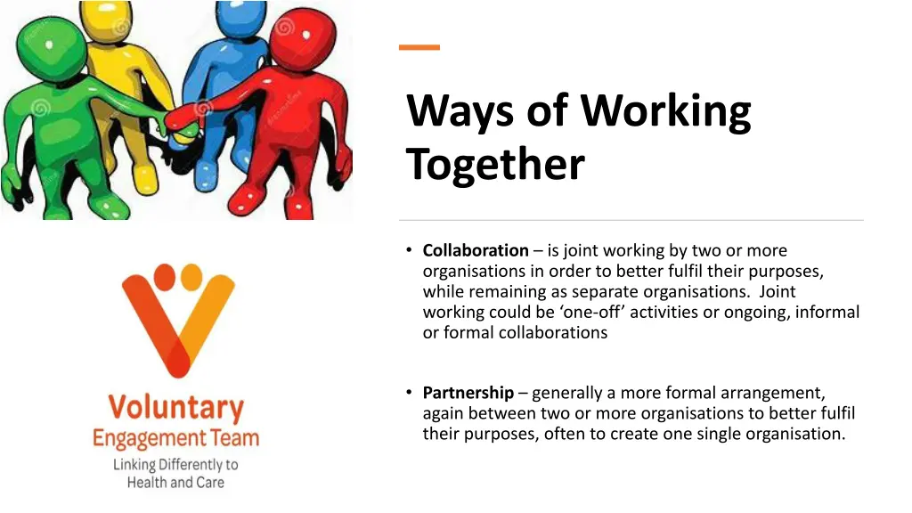 ways of working together