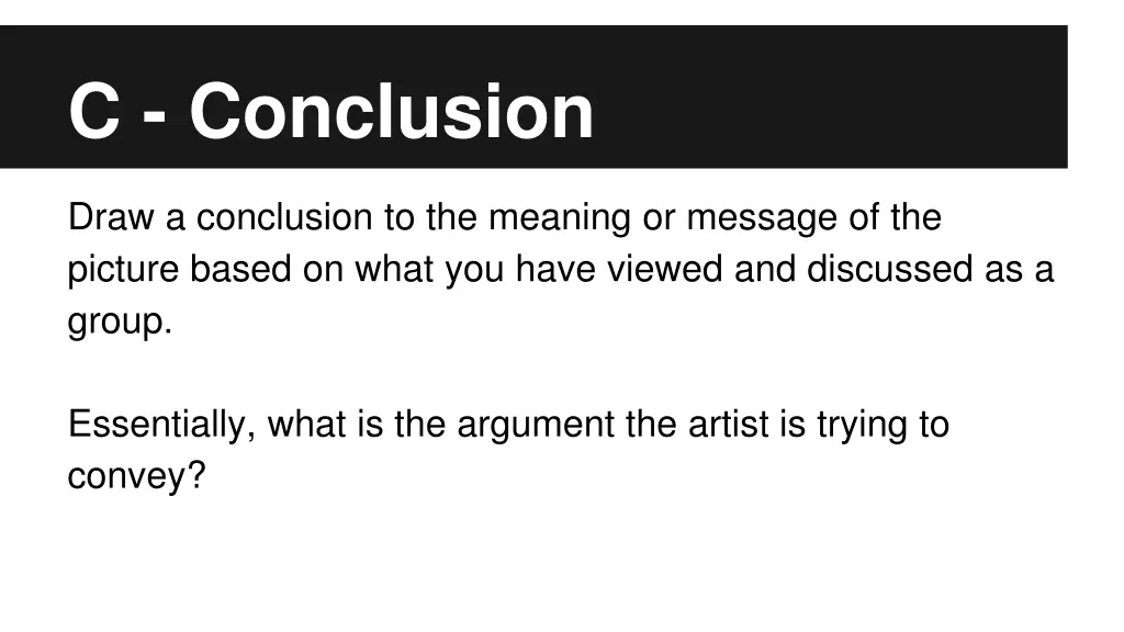 c conclusion