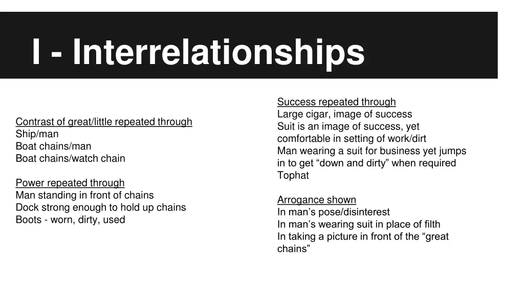 i interrelationships 1