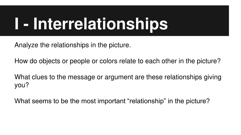 i interrelationships