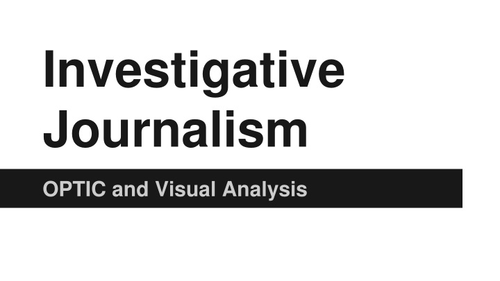 investigative journalism